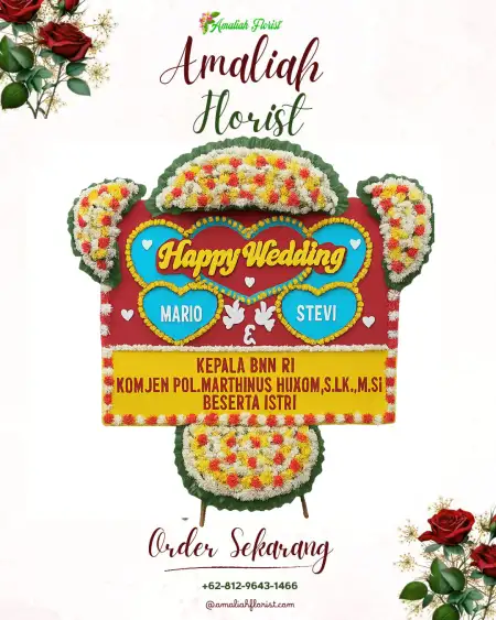 Papan Bunga Pernikahan Prasutan